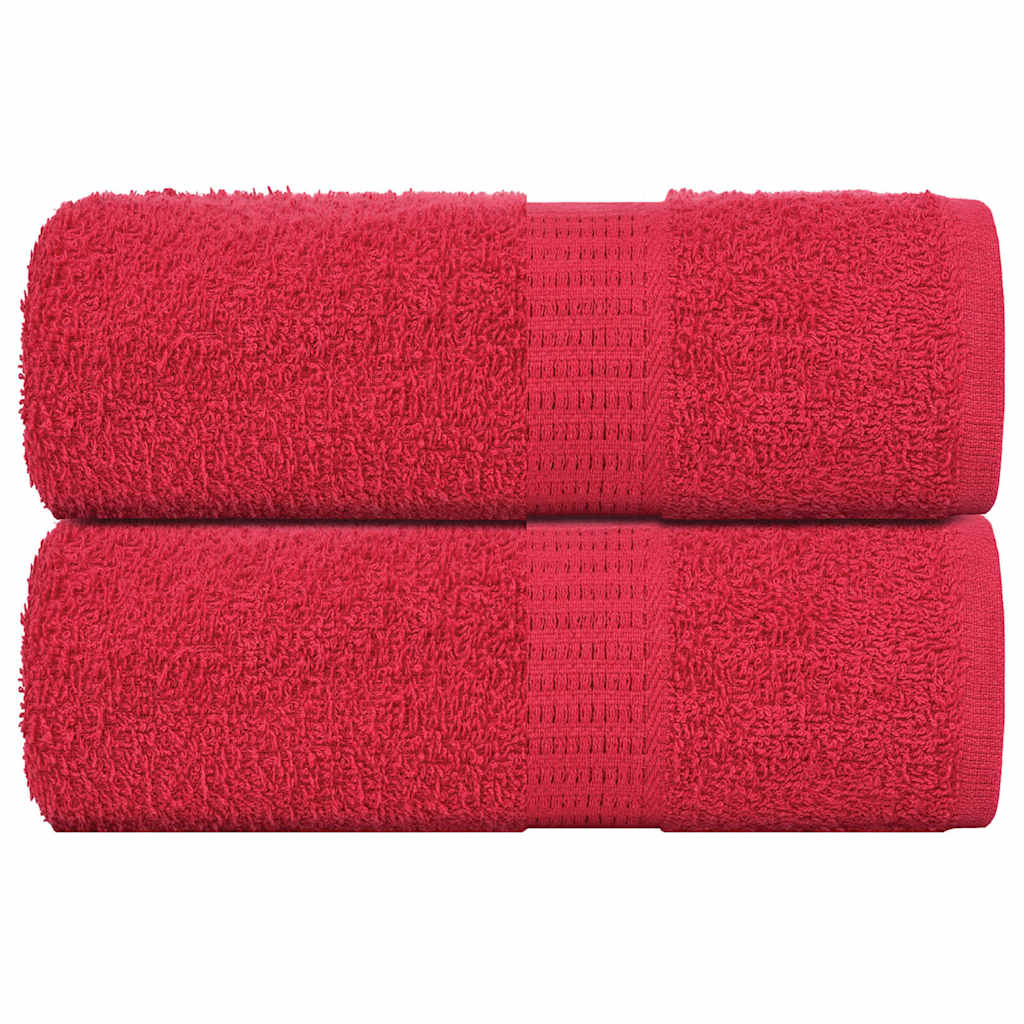vidaXL Ręczniki, FROGN, 2 szt., czerwone, 30x30 cm, 360 g/m²