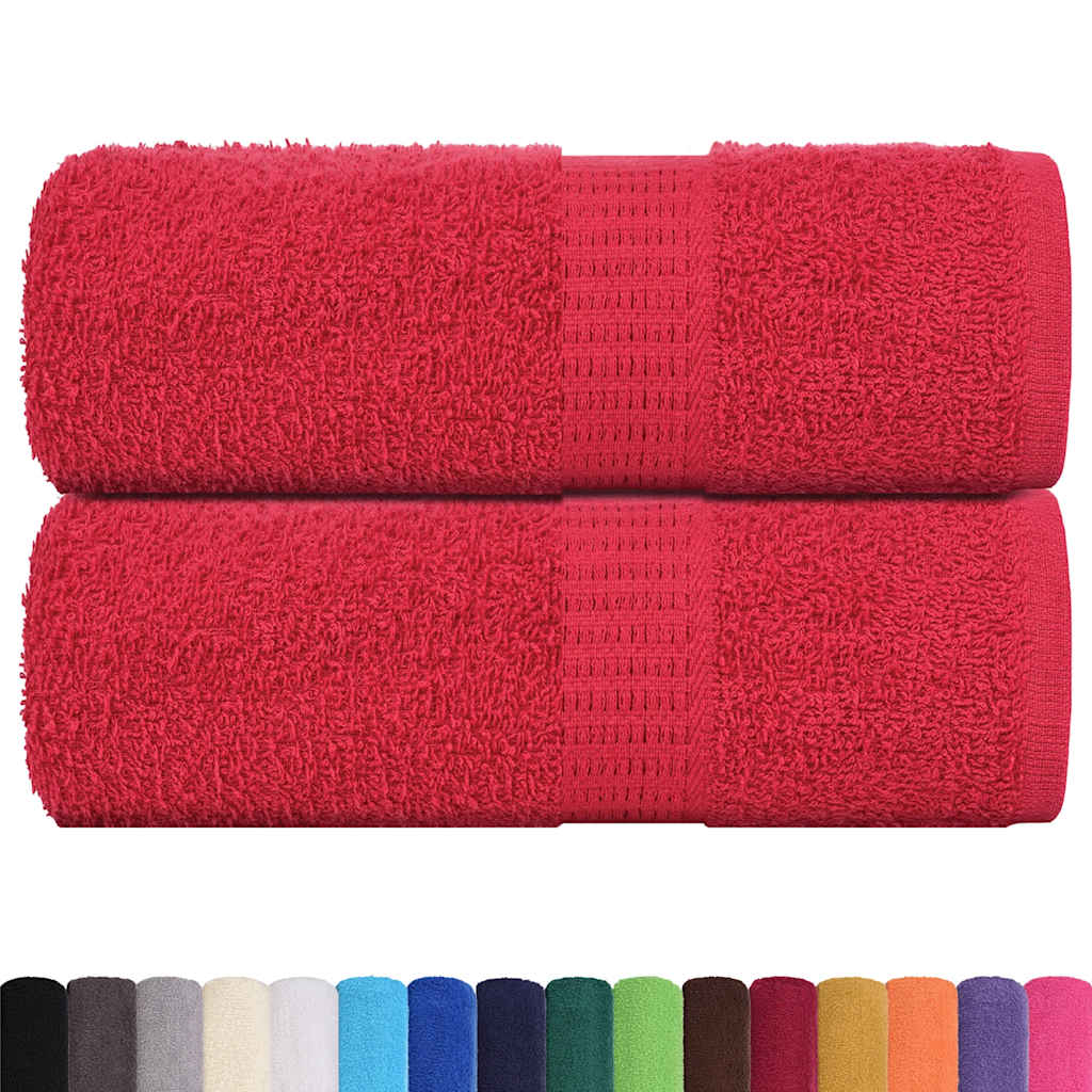 vidaXL Ręczniki, FROGN, 2 szt., czerwone, 30x30 cm, 360 g/m²