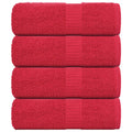 vidaXL Ręczniki, FROGN, 4 szt., czerwone, 30x30 cm, 360 g/m²