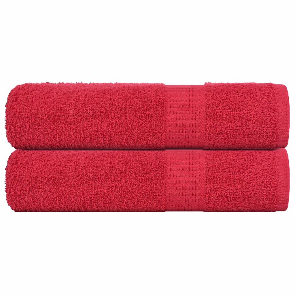 vidaXL Ręczniki do rąk, FROGN, 2 szt., czerwone, 50x100 cm, 360 g/m²