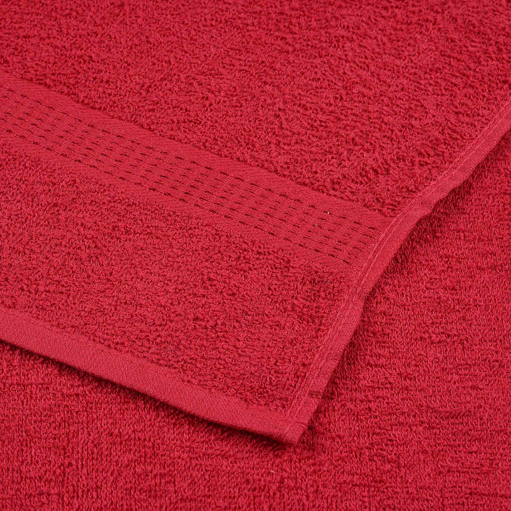 vidaXL Ręczniki kąpielowe, FROGN, 10 szt., czerwone, 70x140 cm, 360 g/m²