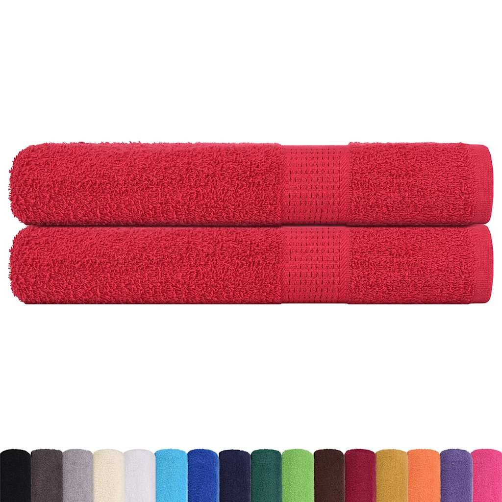vidaXL Ręczniki do sauny, FROGN, 2 szt., czerwone, 80x200 cm, 360 g/m²