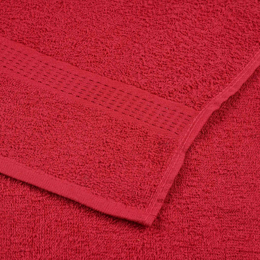 vidaXL Ręczniki, FROGN, 2 szt., czerwone, 100x200 cm, 360 g/m²