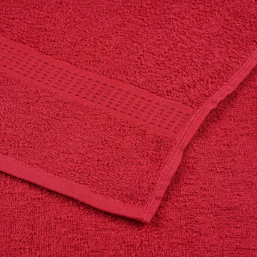vidaXL Ręczniki, FROGN, 4 szt., czerwone, 100x200 cm, 360 g/m²
