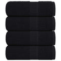vidaXL Ręczniki, FROGN, 4 szt., czarne, 30x30 cm, 360 g/m²