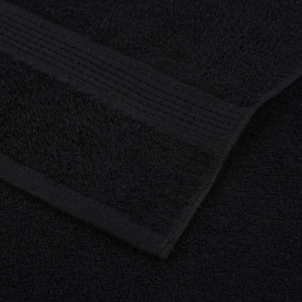 vidaXL Ręczniki, FROGN, 4 szt., czarne, 30x30 cm, 360 g/m²