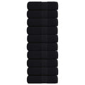 vidaXL Ręczniki, FROGN, 10 szt., czarne, 30x30 cm, 360 g/m²