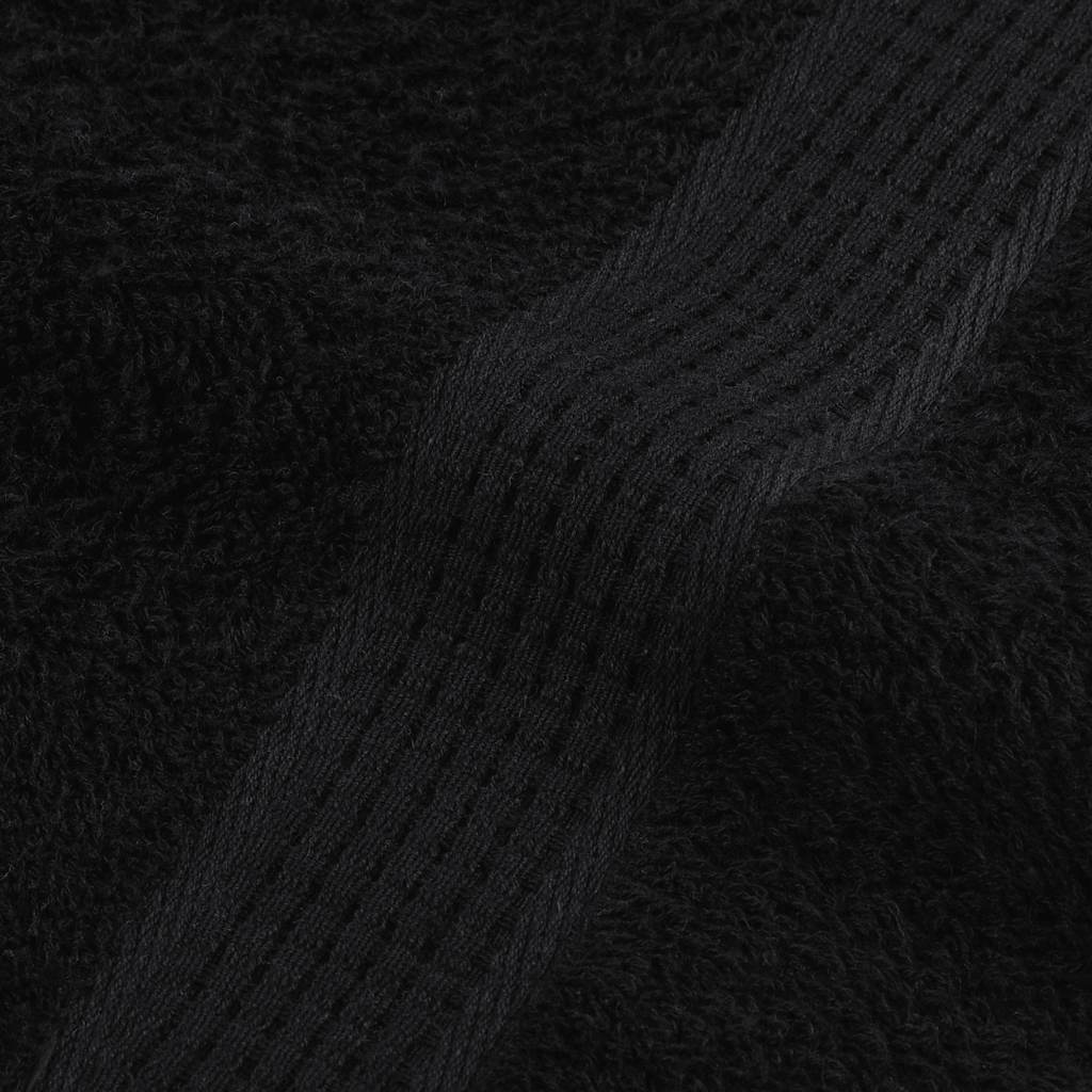 vidaXL Ręczniki dla gości, FROGN, 4 szt., czarne, 30x50 cm, 360 g/m²