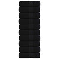 vidaXL Ręczniki dla gości, FROGN, 10 szt., czarne, 30x50 cm, 360 g/m²