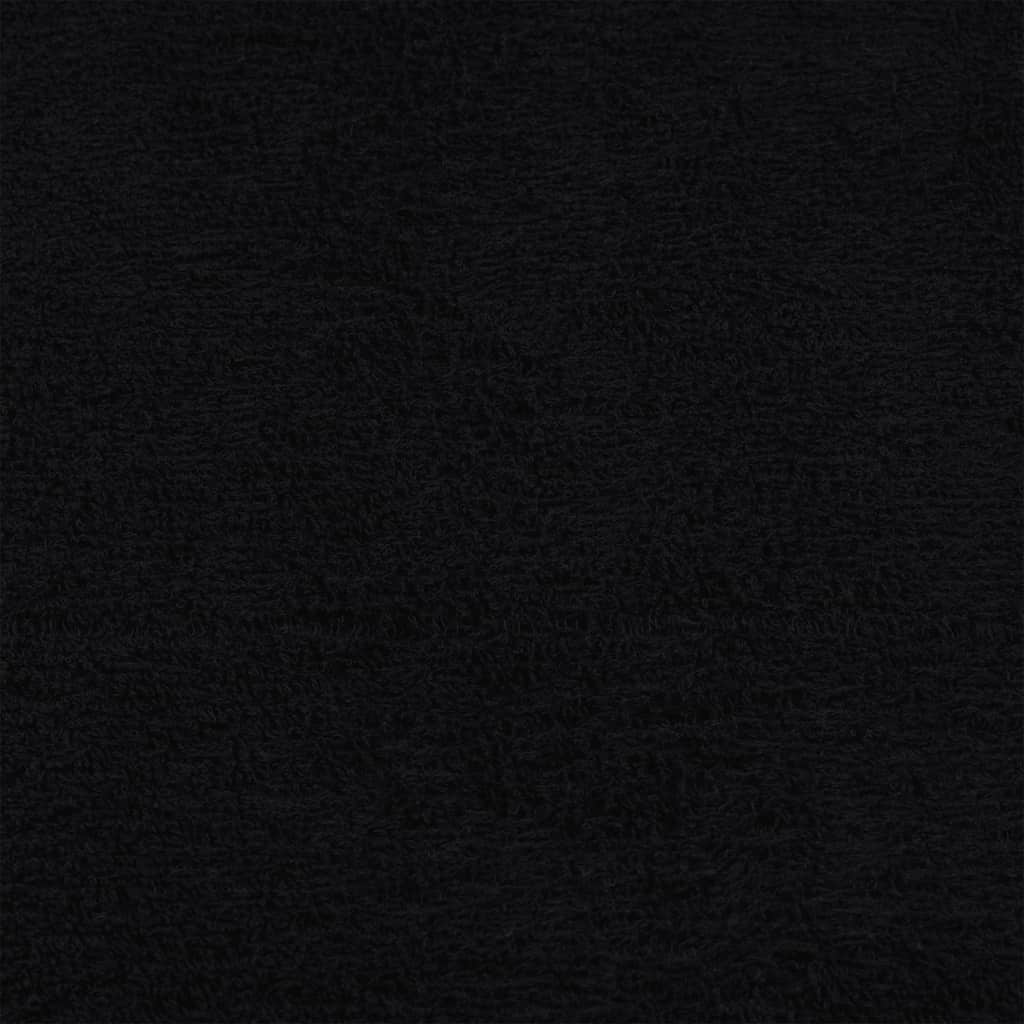 vidaXL Ręczniki dla gości, FROGN, 10 szt., czarne, 30x50 cm, 360 g/m²