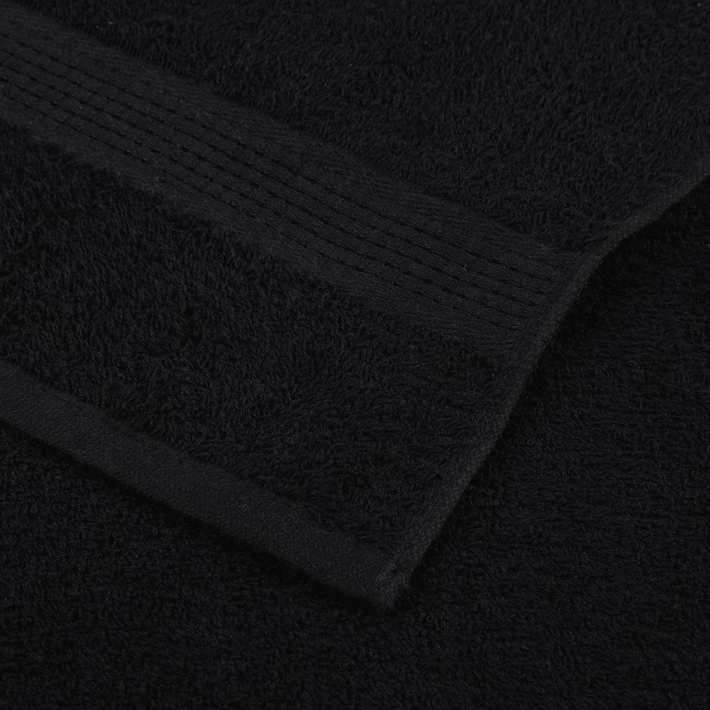 vidaXL Ręczniki kąpielowe, FROGN, 4 szt., czarne, 70x140 cm, 360 g/m²