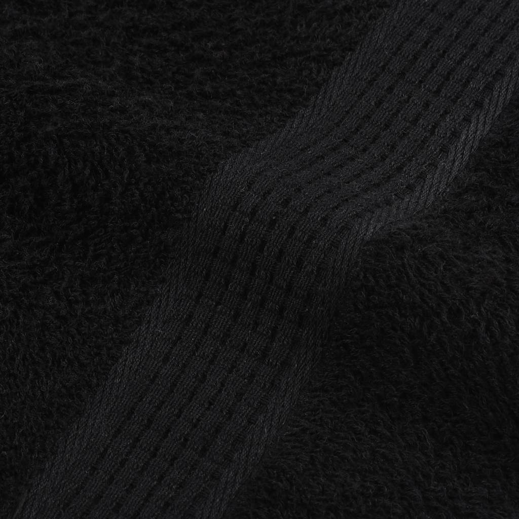 vidaXL Ręczniki kąpielowe, FROGN, 10 szt., czarne, 70x140 cm, 360 g/m²