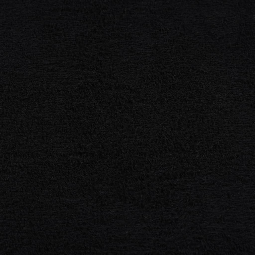 vidaXL Ręczniki kąpielowe, FROGN, 2 szt., czarne, 100x150 cm, 360 g/m²