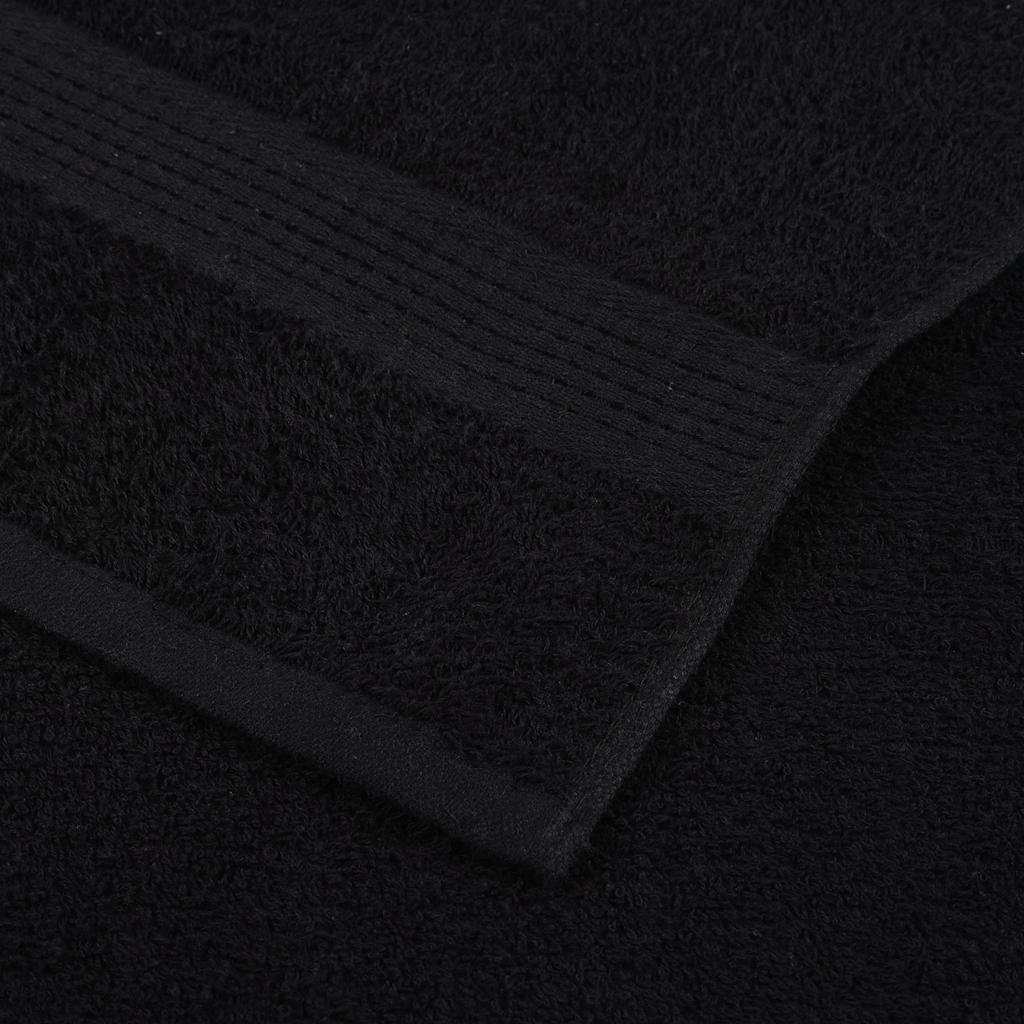 vidaXL Ręczniki do sauny, FROGN, 4 szt., czarne, 80x200 cm, 360 g/m²
