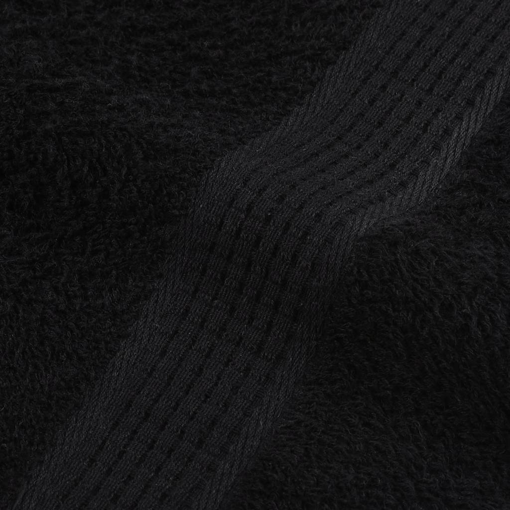 vidaXL Ręczniki do sauny, FROGN, 4 szt., czarne, 80x200 cm, 360 g/m²