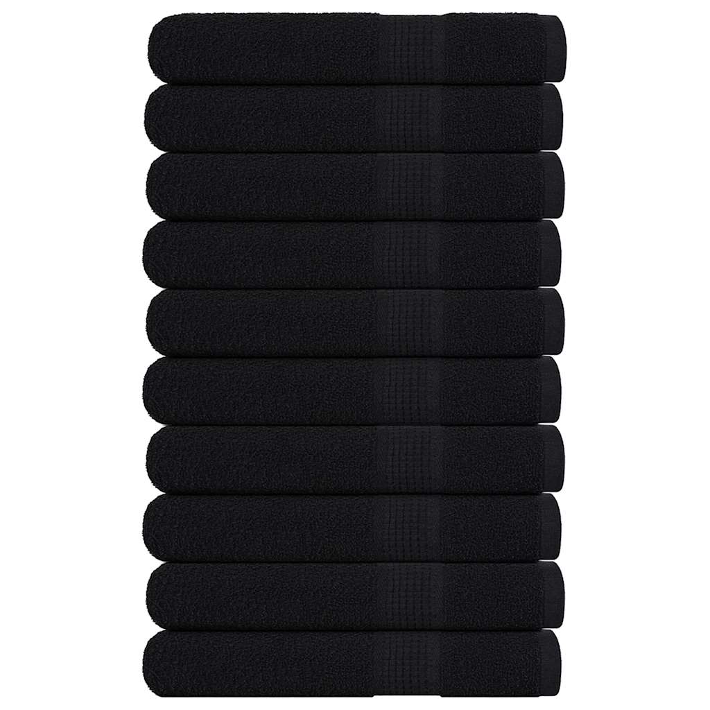 vidaXL Ręczniki do sauny, FROGN, 10 szt., czarne, 80x200 cm, 360 g/m²