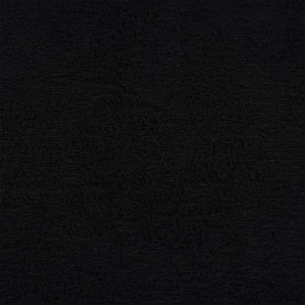 vidaXL Ręczniki do sauny, FROGN, 10 szt., czarne, 80x200 cm, 360 g/m²