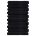 vidaXL Ręczniki, FROGN, 10 szt., czarne, 100x200 cm, 360 g/m²
