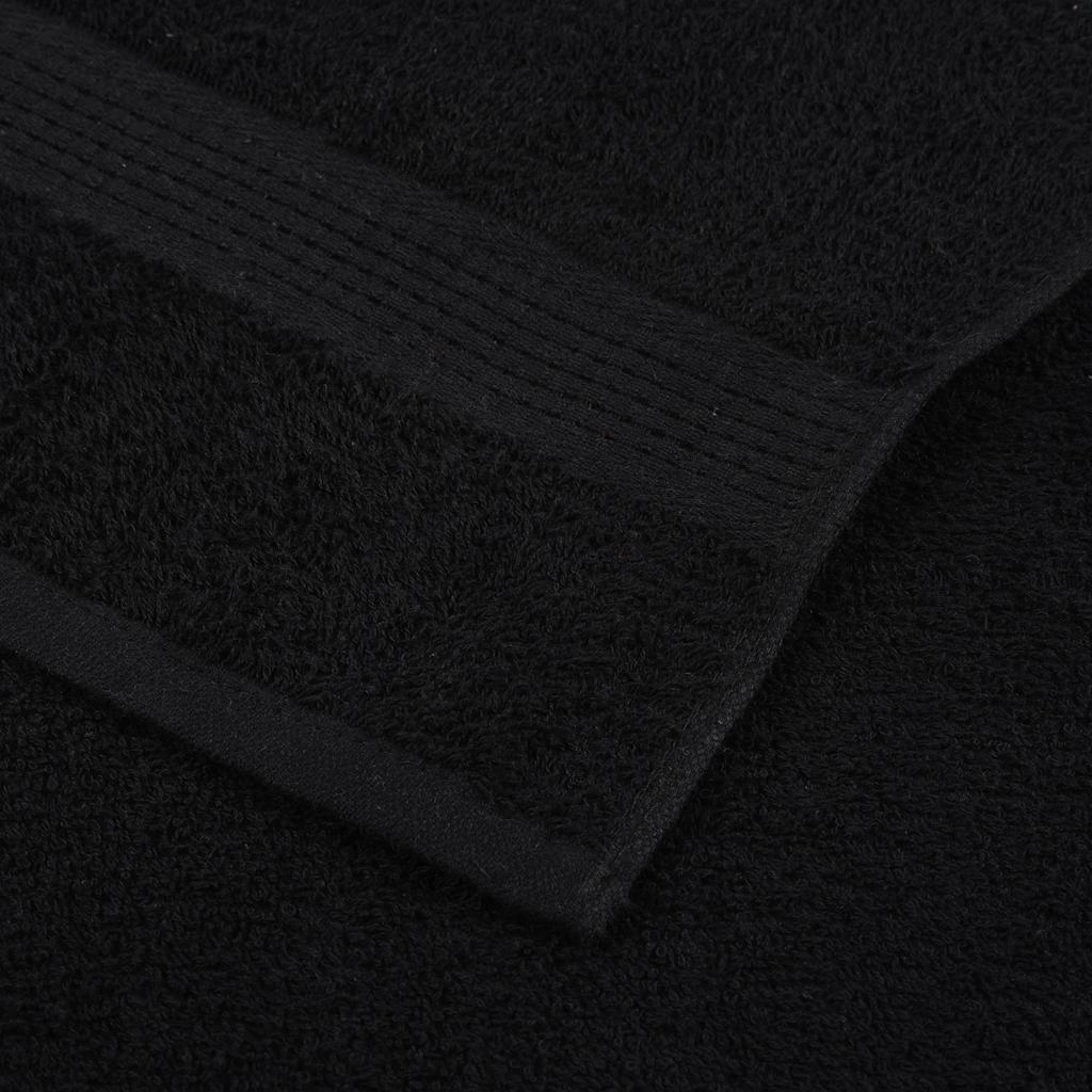 vidaXL Ręczniki, FROGN, 10 szt., czarne, 100x200 cm, 360 g/m²