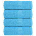 vidaXL Ręczniki, FROGN, 4 szt., turkusowe, 30x30 cm, 360 g/m²