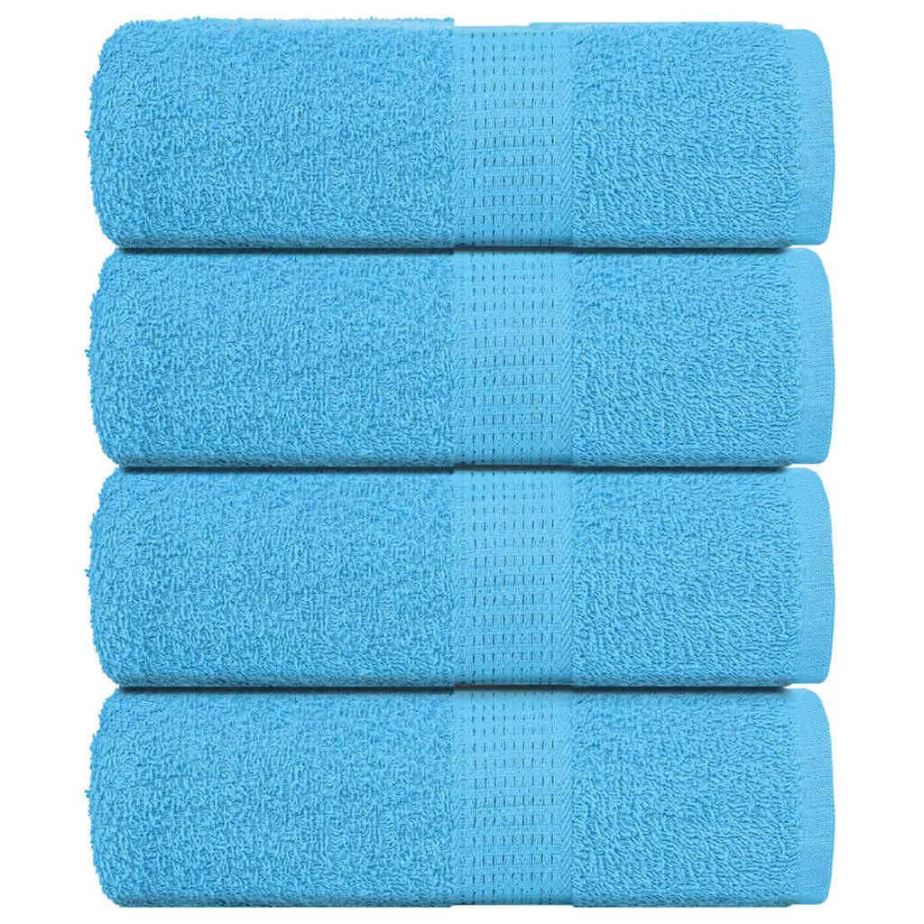 vidaXL Ręczniki, FROGN, 4 szt., turkusowe, 30x30 cm, 360 g/m²