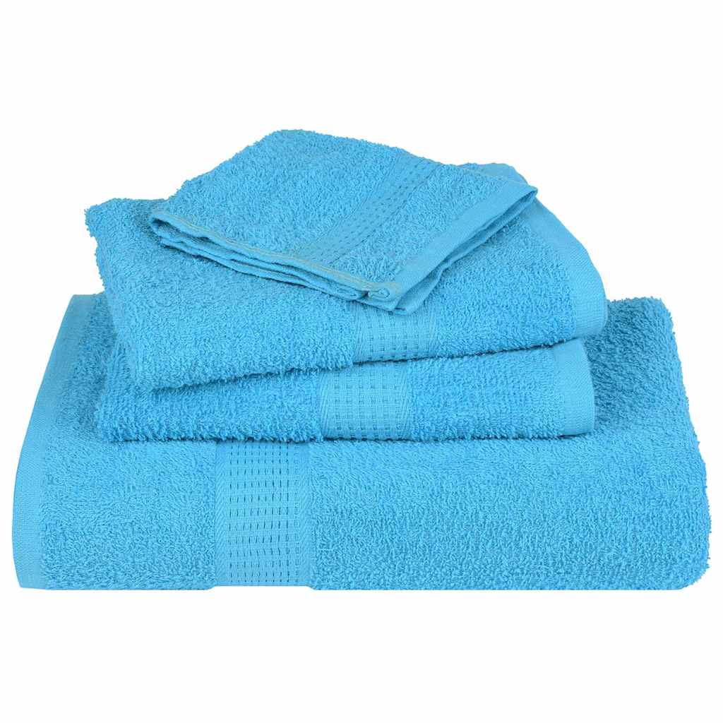 vidaXL Ręczniki, FROGN, 4 szt., turkusowe, 30x30 cm, 360 g/m²