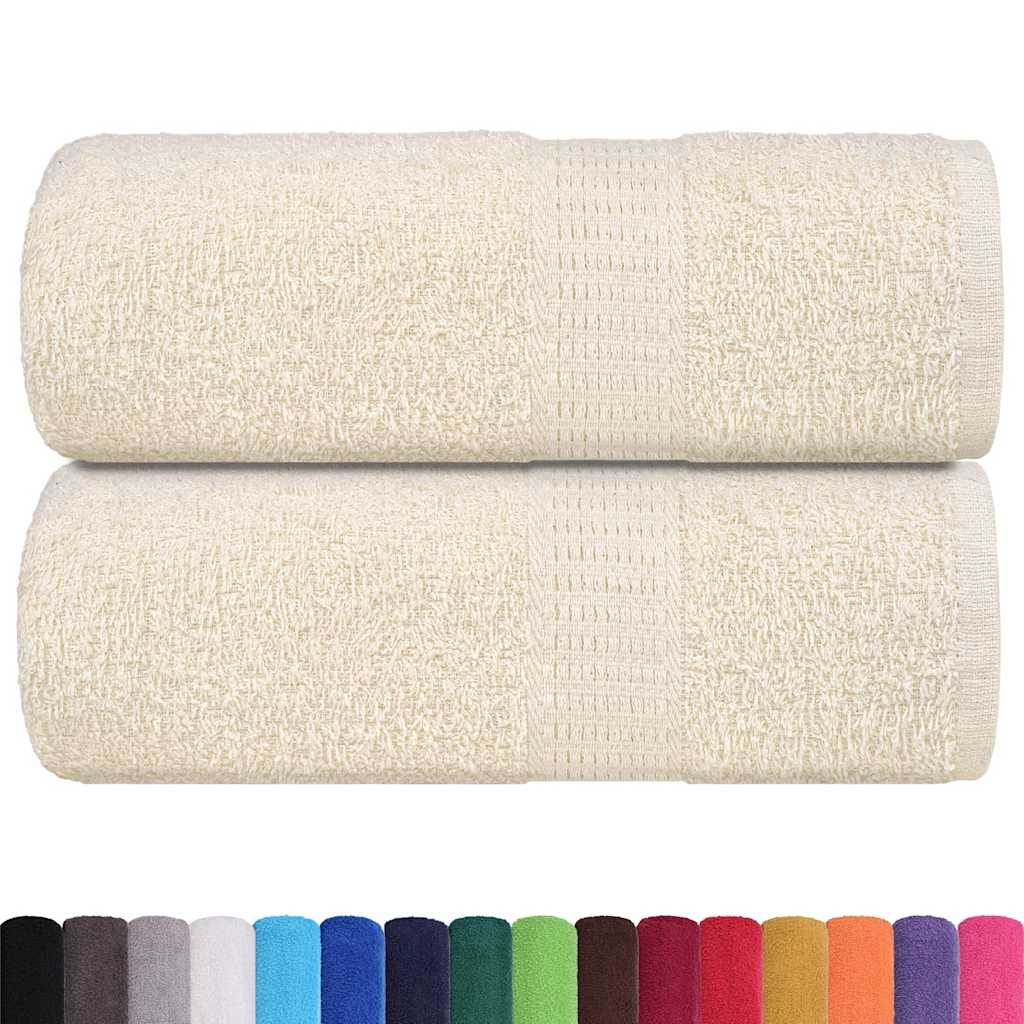 vidaXL Ręczniki, FROGN, 2 szt., kremowe, 30x30 cm, 360 g/m²