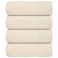 vidaXL Ręczniki, FROGN, 4 szt., kremowe, 30x30 cm, 360 g/m²