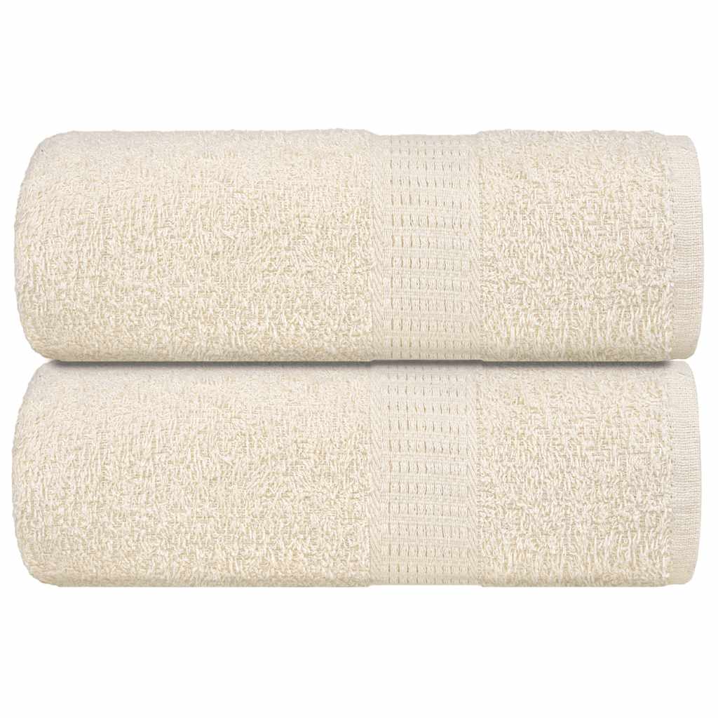 vidaXL Ręczniki dla gości, FROGN, 2 szt., kremowe, 30x50 cm, 360 g/m²