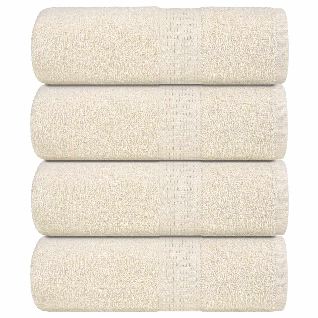 vidaXL Ręczniki dla gości, FROGN, 4 szt., kremowe, 30x50 cm, 360 g/m²