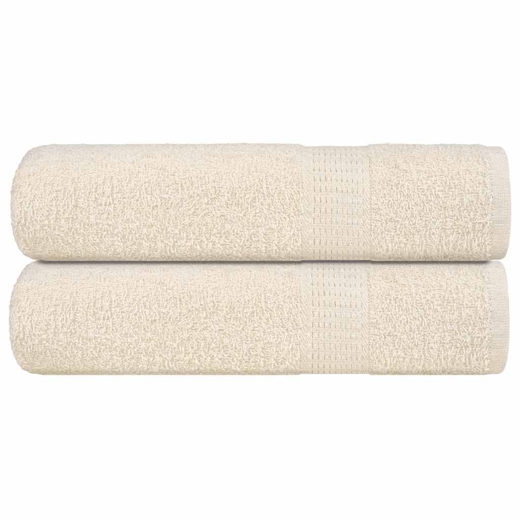 vidaXL Ręczniki kąpielowe, FROGN, 2 szt, kremowe, 70x140 cm, 360 g/m²