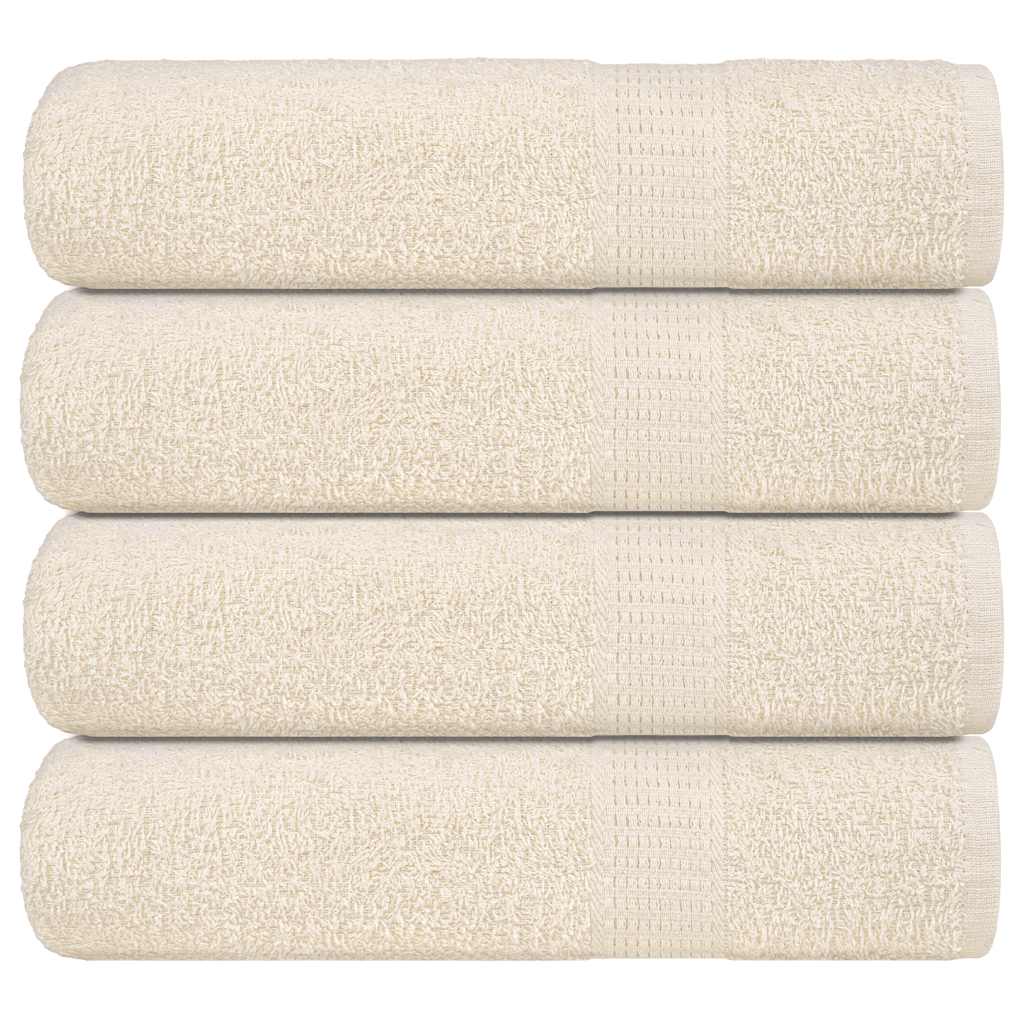 vidaXL Ręczniki kąpielowe, FROGN, 4 szt, kremowe, 70x140 cm, 360 g/m²