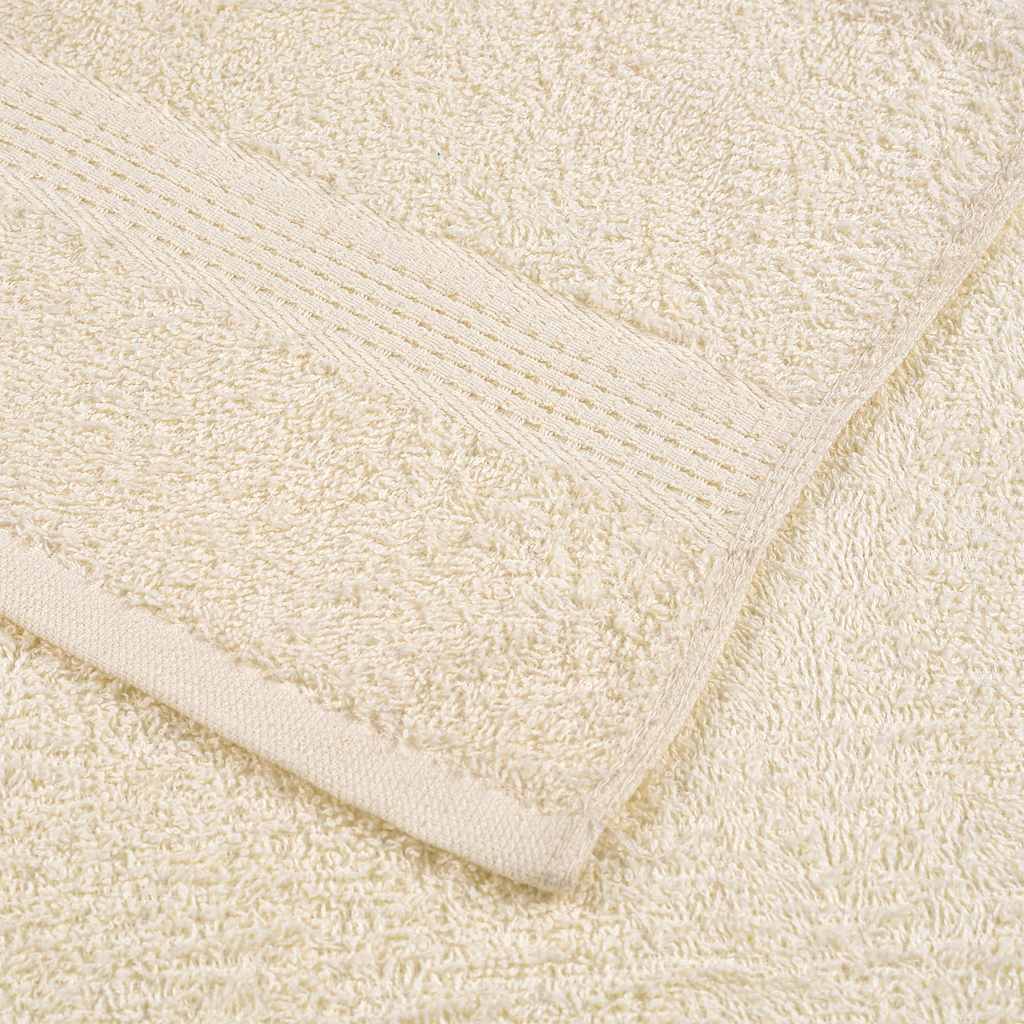 vidaXL Ręczniki kąpielowe, FROGN, 4 szt, kremowe, 70x140 cm, 360 g/m²