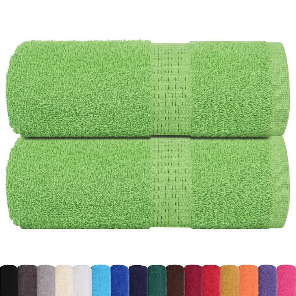 vidaXL Ręczniki, FROGN, 2 szt., jabłkowo-zielone, 30x30 cm, 360 g/m²