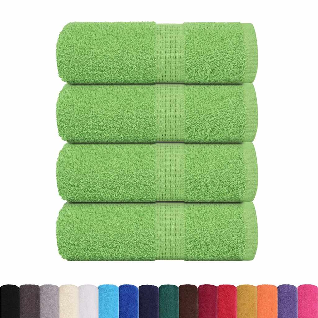 vidaXL Ręczniki, FROGN, 4 szt., jabłkowo-zielone, 30x30 cm, 360 g/m²