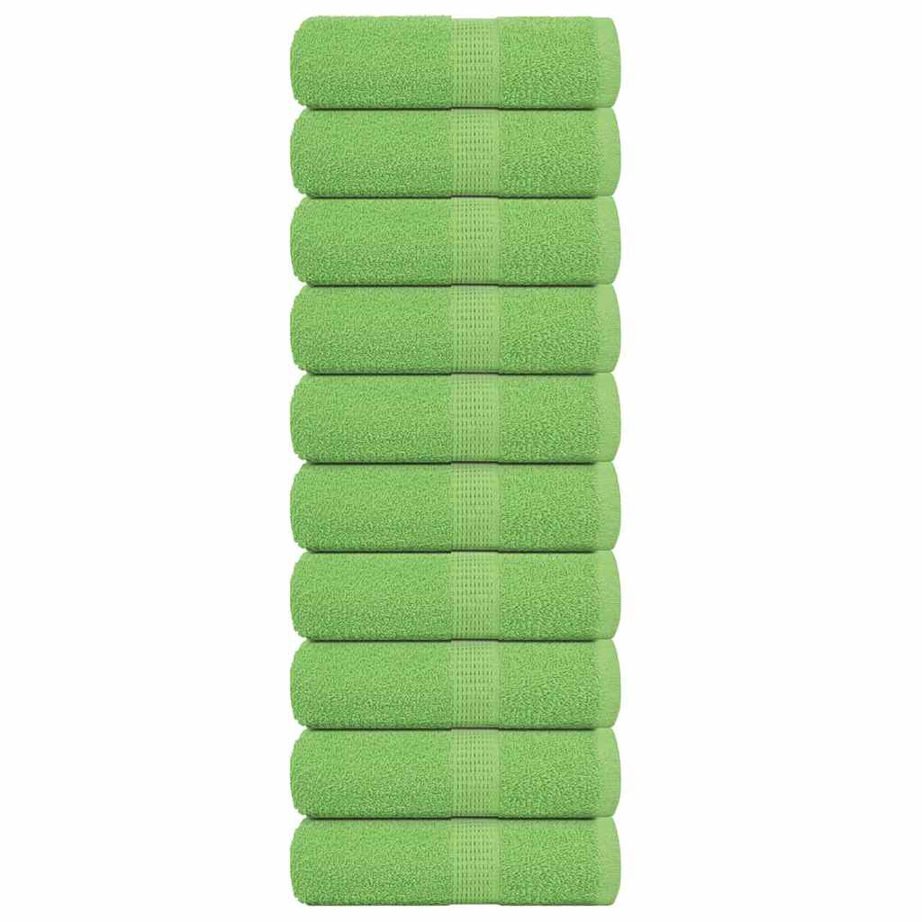 vidaXL Ręczniki, FROGN, 10 szt., jabłkowo-zielone, 30x30 cm, 360 g/m²