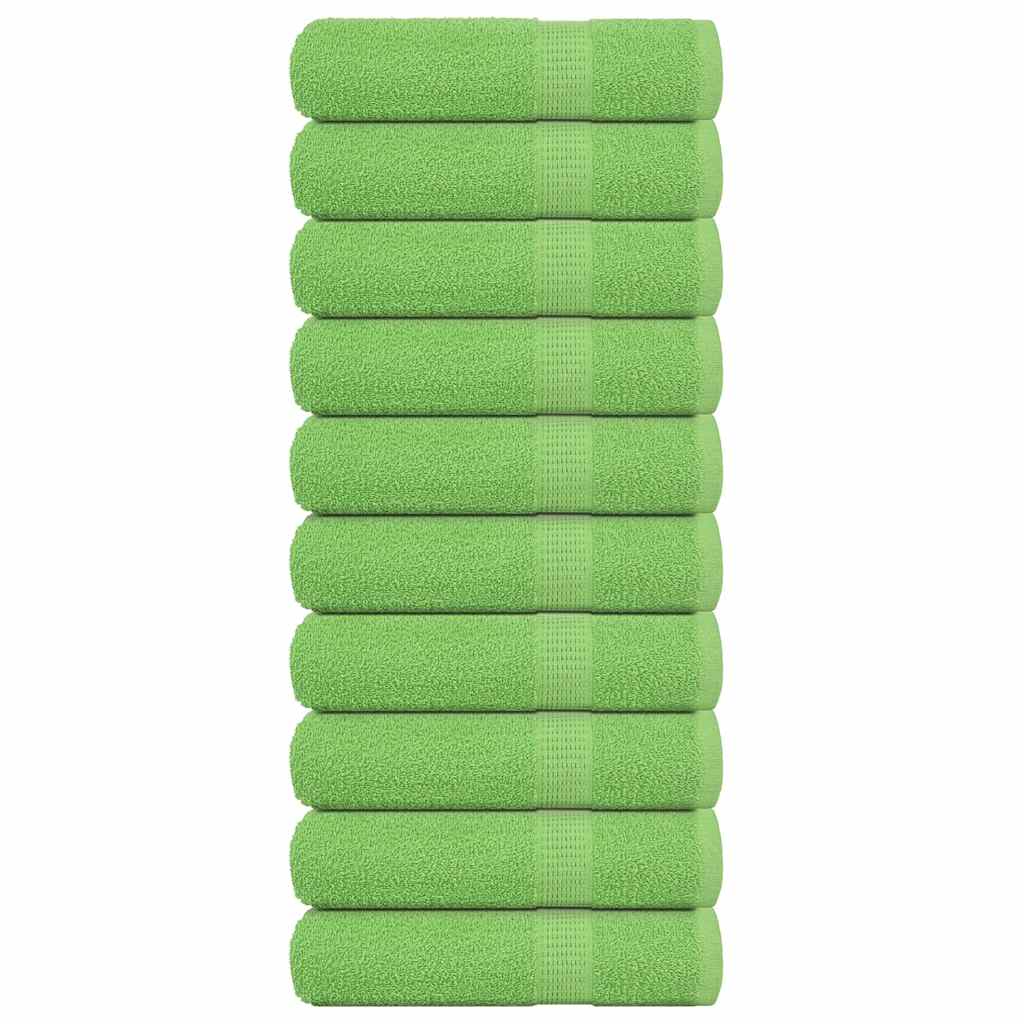 vidaXL Ręczniki do rąk, FROGN, 10 szt, zielone, 50x100 cm, 360 g/m²