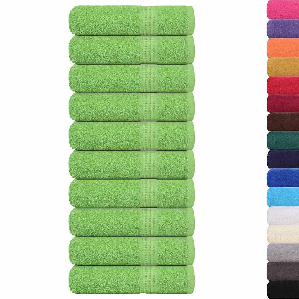 vidaXL Ręczniki do rąk, FROGN, 10 szt, zielone, 50x100 cm, 360 g/m²