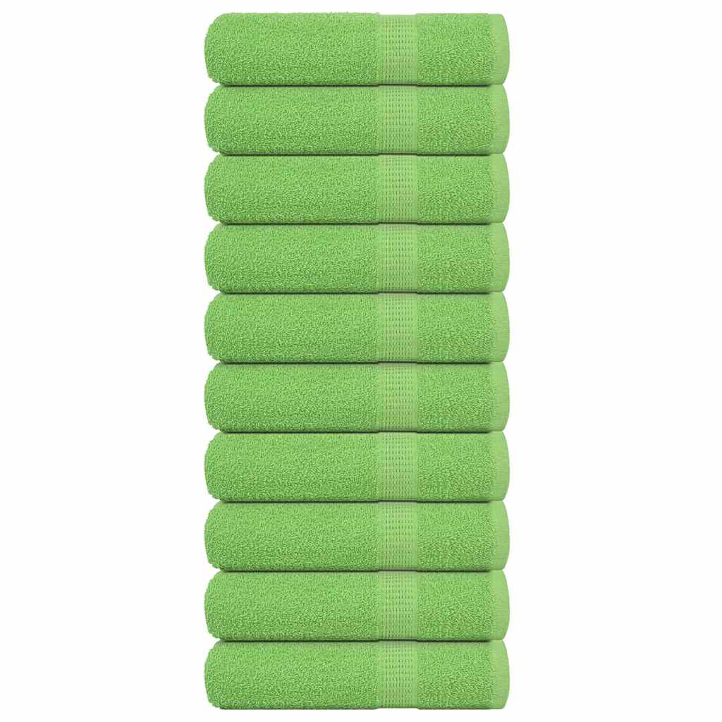 vidaXL Ręczniki kąpielowe, FROGN, 10 szt, zielone, 70x140 cm, 360 g/m²