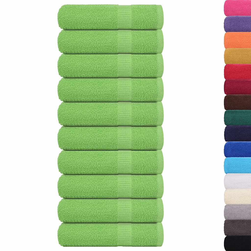 vidaXL Ręczniki kąpielowe, FROGN, 10 szt, zielone, 70x140 cm, 360 g/m²