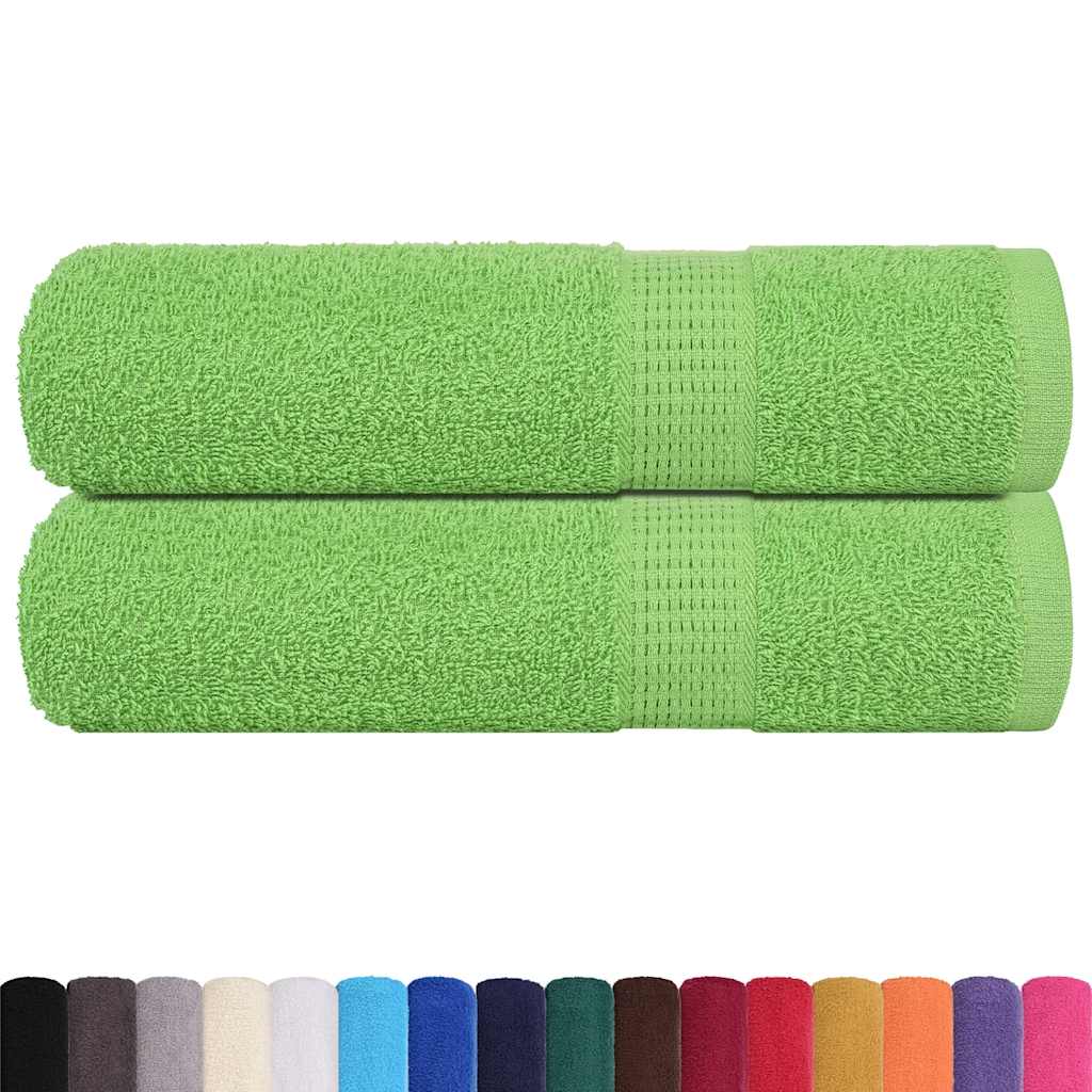 vidaXL Ręczniki kąpielowe, FROGN, 2 szt, zielone, 100x150 cm, 360 g/m²