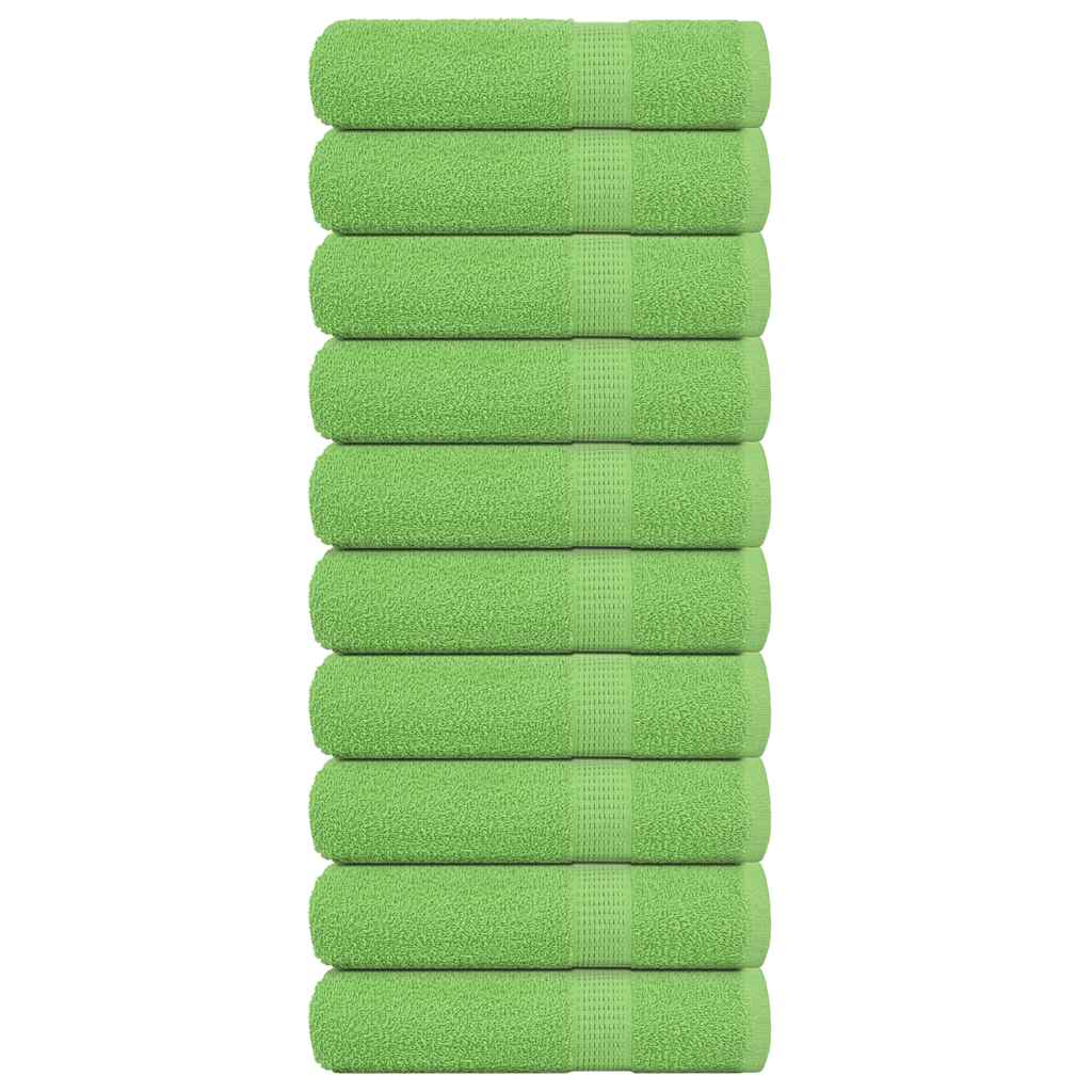 vidaXL Ręczniki kąpielowe, FROGN, 10 szt, zielone, 100x150 cm, 360 g/m²