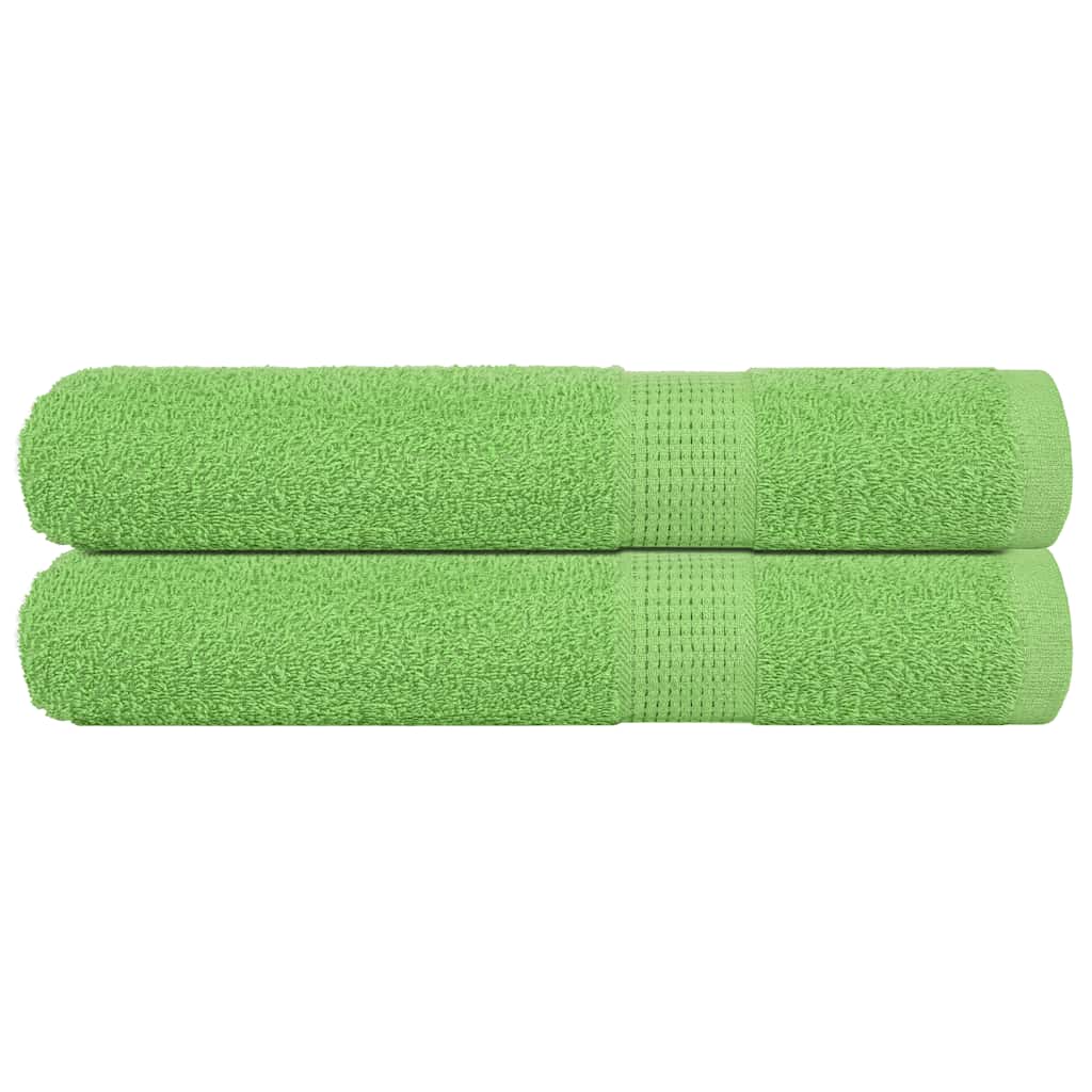 vidaXL Ręczniki, FROGN, 2 szt, zielone jabłko, 100x200 cm, 360 g/m²