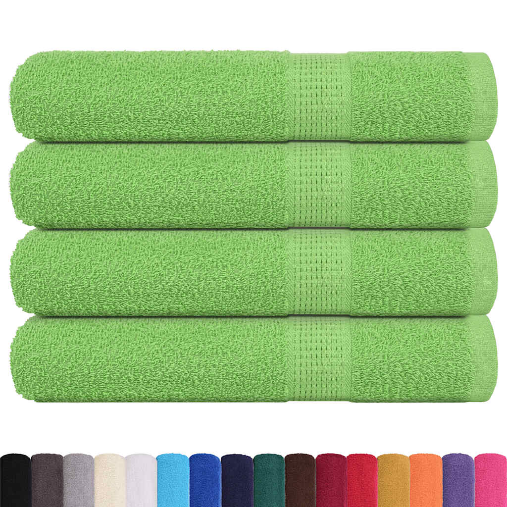 vidaXL Ręczniki, FROGN, 4 szt, zielone jabłko, 100x200 cm, 360 g/m²