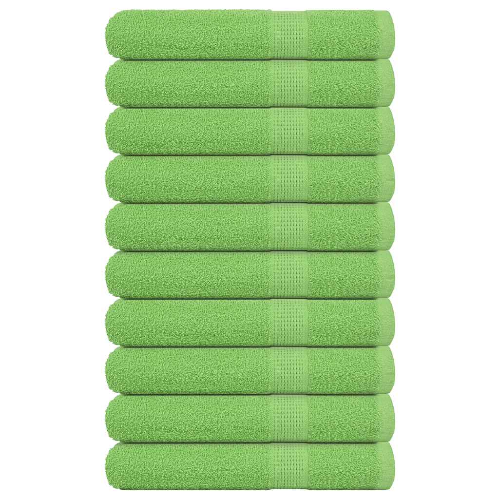 vidaXL Ręczniki, FROGN, 10 szt, zielone jabłko, 100x200 cm, 360 g/m²