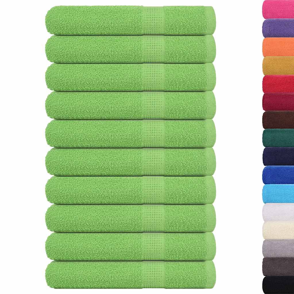vidaXL Ręczniki, FROGN, 10 szt, zielone jabłko, 100x200 cm, 360 g/m²