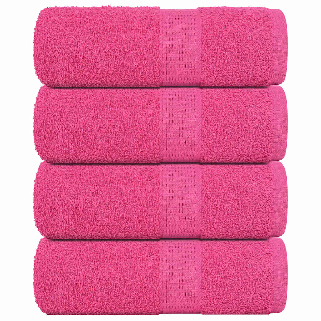 vidaXL Ręczniki, FROGN, 4 szt., różowe, 30x30 cm, 360 g/m²