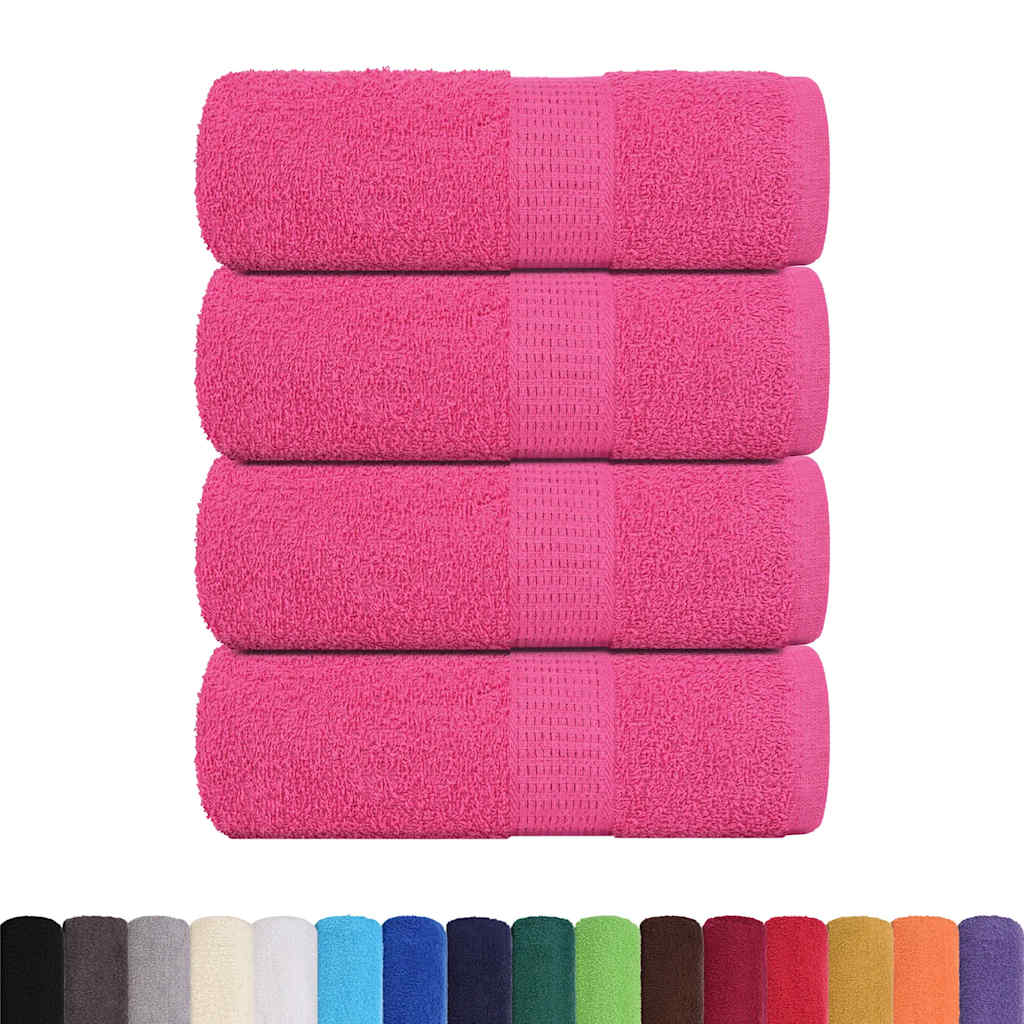 vidaXL Ręczniki, FROGN, 4 szt., różowe, 30x30 cm, 360 g/m²