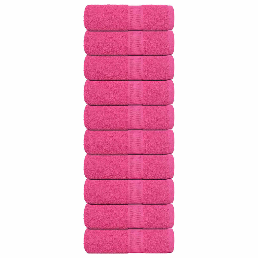 vidaXL Ręczniki, FROGN, 10 szt., różowe, 30x30 cm, 360 g/m²
