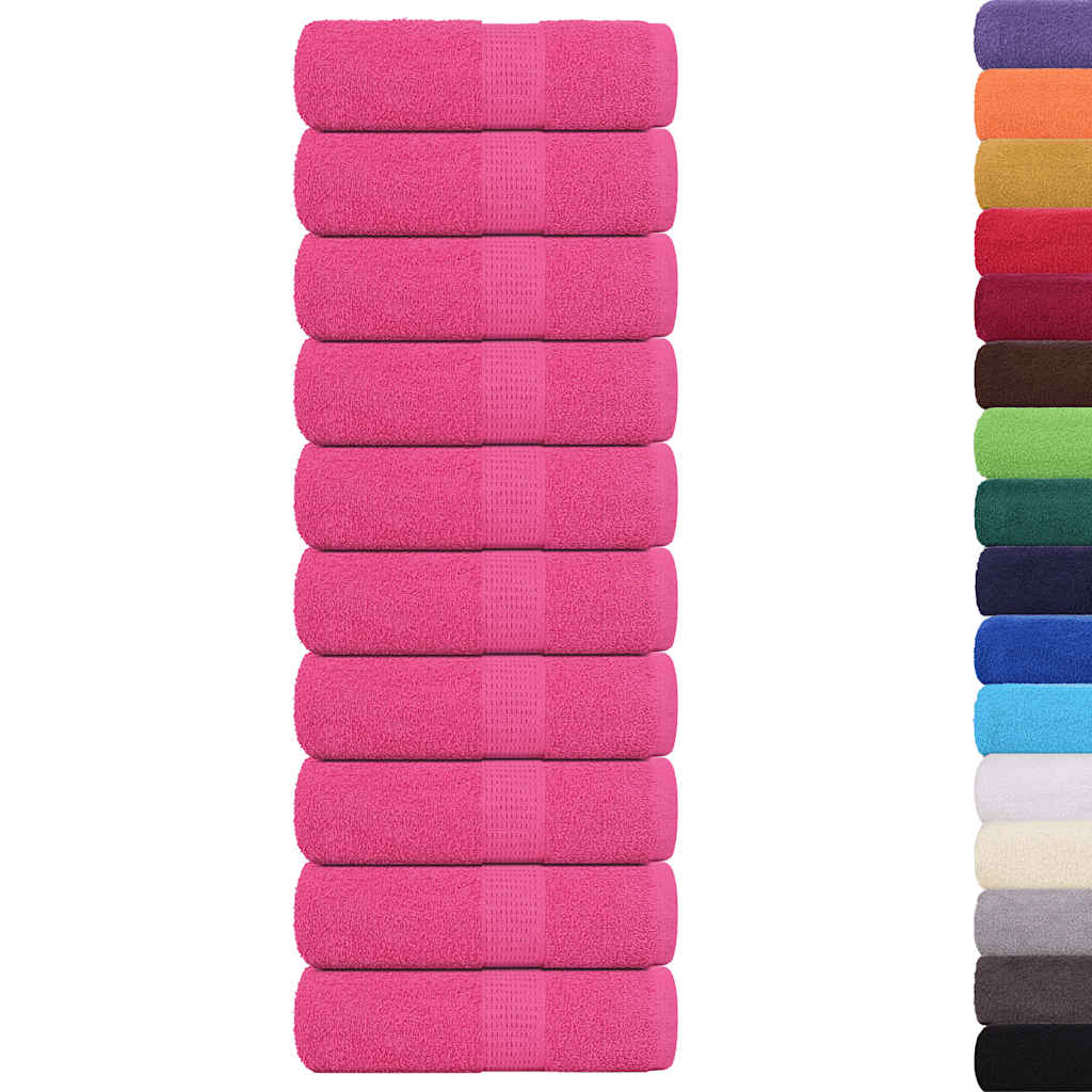 vidaXL Ręczniki, FROGN, 10 szt., różowe, 30x30 cm, 360 g/m²